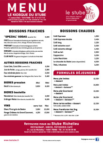 Menu Stube Goethe Paris Page2